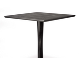 oak torsion dining table, black varnished, square