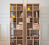 oak pirouette book rack