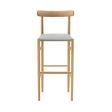 maruni lightwood barstool, high, cushioned