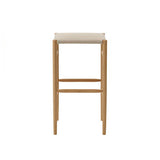 maruni lightwood stool, high, cushioned