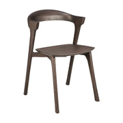 brown varnished oak bok dining chair