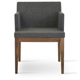 so wood arm chair