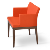 so wood arm chair