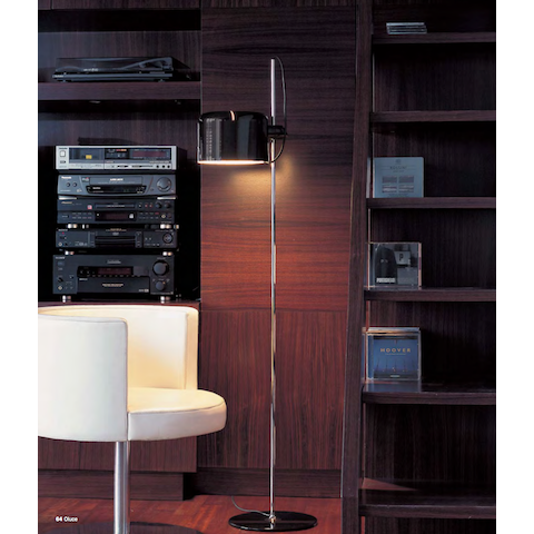 oluce coupé 3321 floor lamp, black– CiteNYC