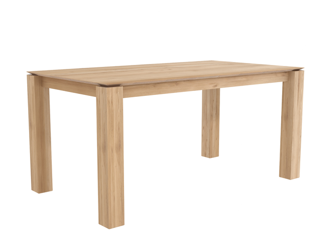 oak slice dining table