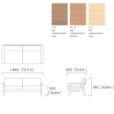 maruni bruno sofa, wide two seater