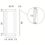 cecchini sci mirror, stained zebra wood