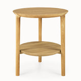 oak bok side table