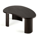 mahogany boomerang dark brown coffee table