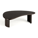 mahogany boomerang dark brown coffee table