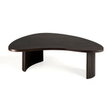 mahogany boomerang dark brown coffee table
