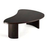 mahogany boomerang dark brown coffee table