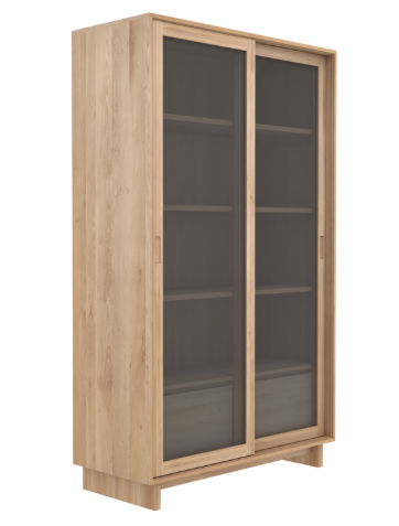 oak wave storage cupboard