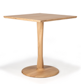 oak torsion dining table, square, varnished