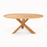 teak circle outdoor dining table