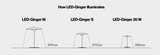 led ginger table lamp