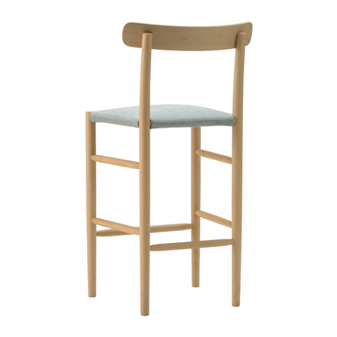 maruni lightwood bar stool, mid, cushioned