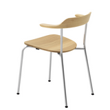 maruni hiroshima armchair stackable (wooden seat)