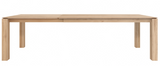 oak slice extendable dining table