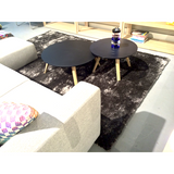 miinu homelike squared rug, gun metal