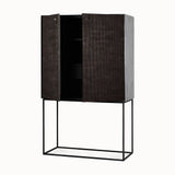 teak grooves storage cupboard