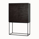 teak grooves storage cupboard