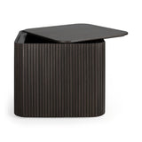 mahogany roller max dark brown square side table