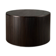 mahogany roller max dark brown round coffee table