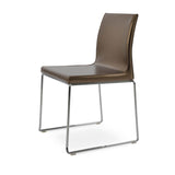 po stackable chair, ppm seat, chrome sled base