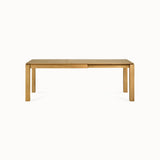 oak slice extendable dining table