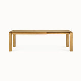 oak slice extendable dining table