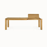 oak slice extendable dining table