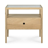 oak spindle bedside table