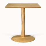 oak torsion dining table, square, varnished