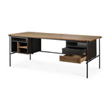 teak oscar desk - 2 drawers