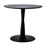 oak torsion dining table, black