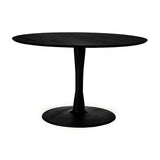 oak torsion dining table, black