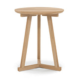 oak tripod side table