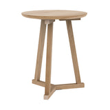 oak tripod side table