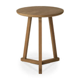 oak tripod side table