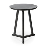 oak tripod side table