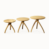 oak twist side table